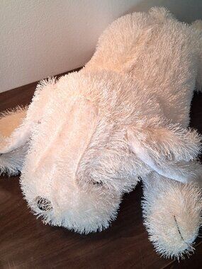 BJ Toy Co 22" Shaggy Dog Puppy Plush Stuffed Animal Toy Cream Color New w/Tag